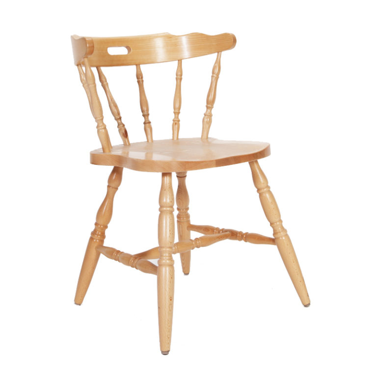 Colonial Wood Chair - Natural - Restaurant Furniture Warehouse