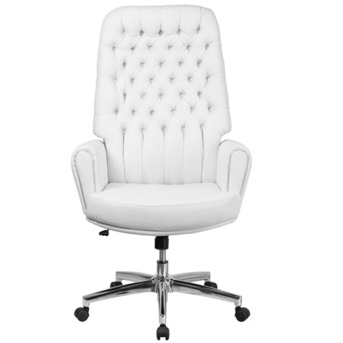 White chesterfield 2024 office chair