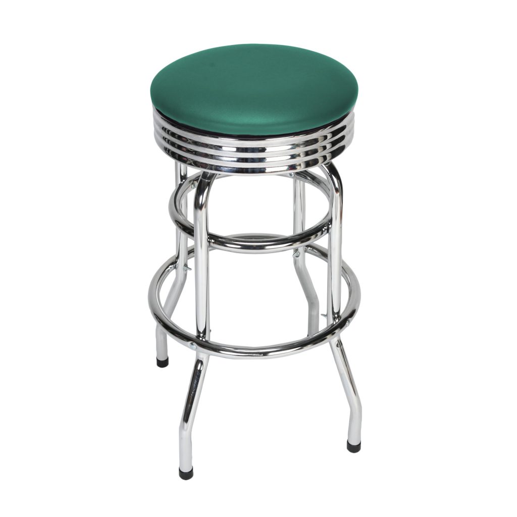 Aqua Green Circle Swivel Bar Stool